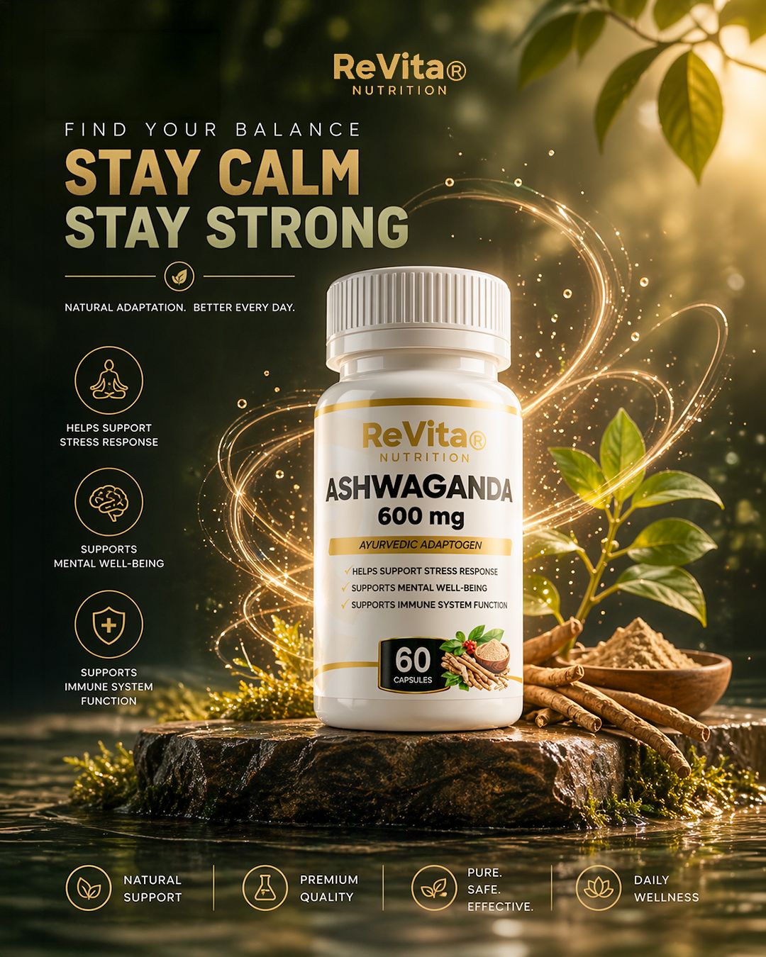 ReVita NUTRITION ASHWAGANDA 600MG by ReVita Nutrition