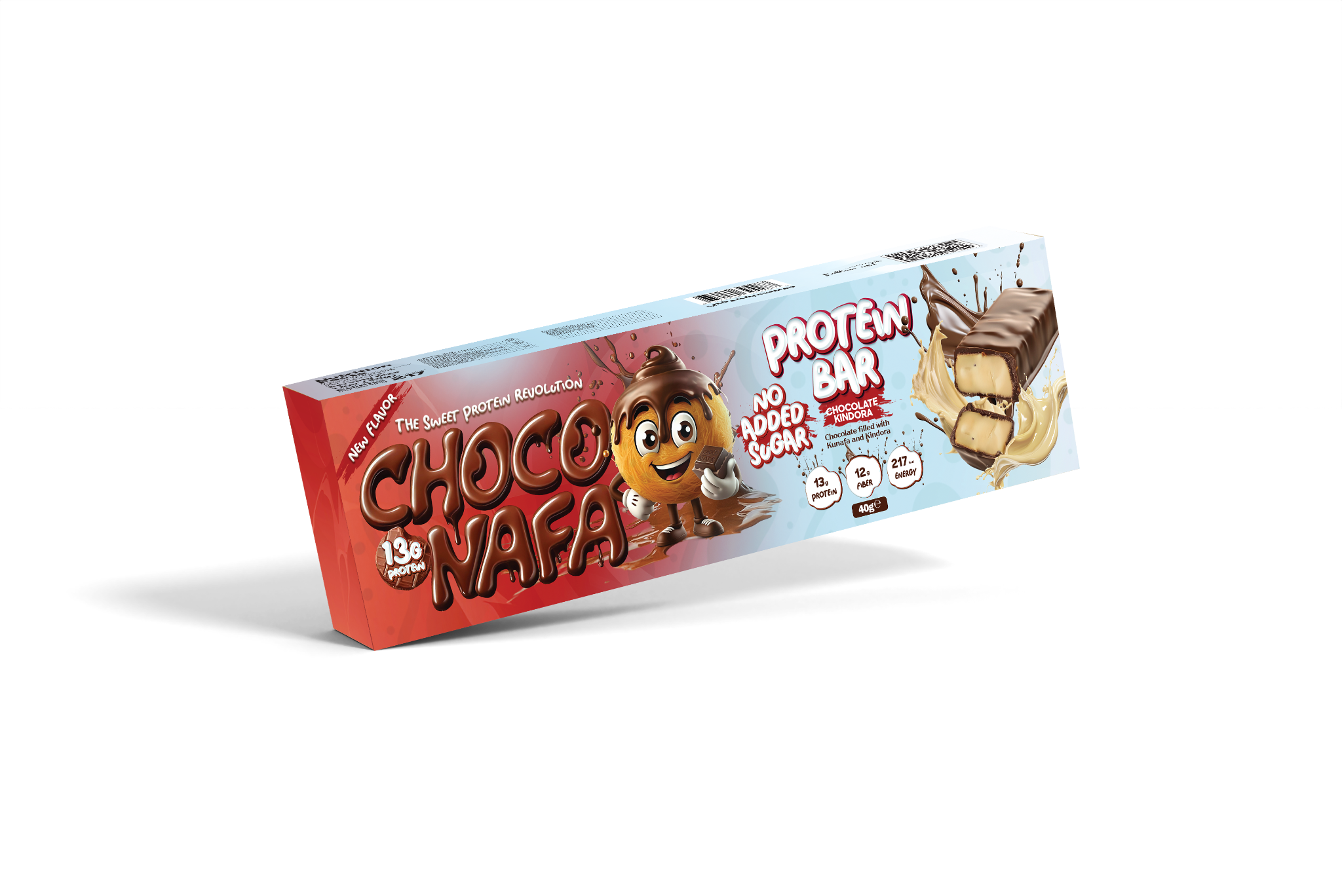 Choco Nafa Protein Bar By Kindora For Active Lifestyles Creamy Center Chocolate Coated High Protein Snack by CHOCONAFA