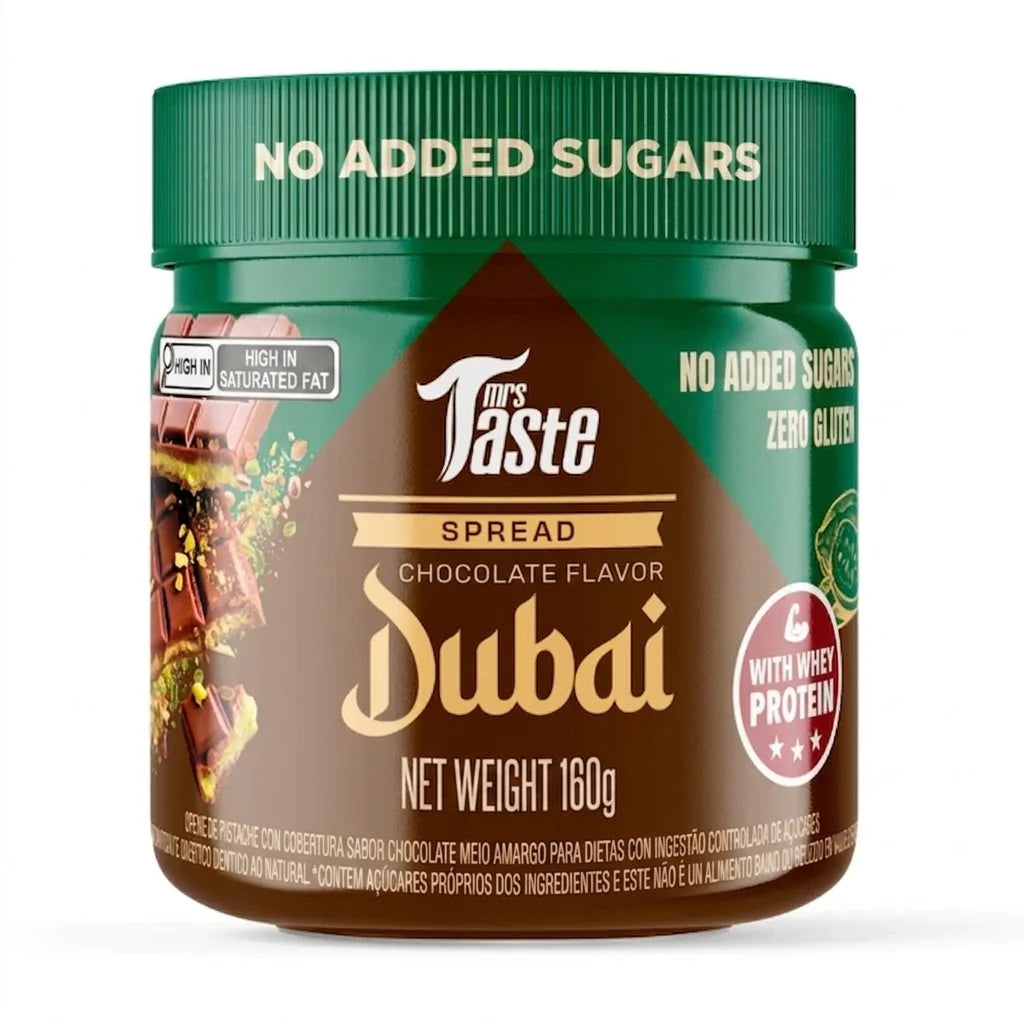 Mrs. Taste Dubai Chocolate - 5.6oz | Sugar-Free, Gluten-Free, High-Protein & CoQ10 Boost