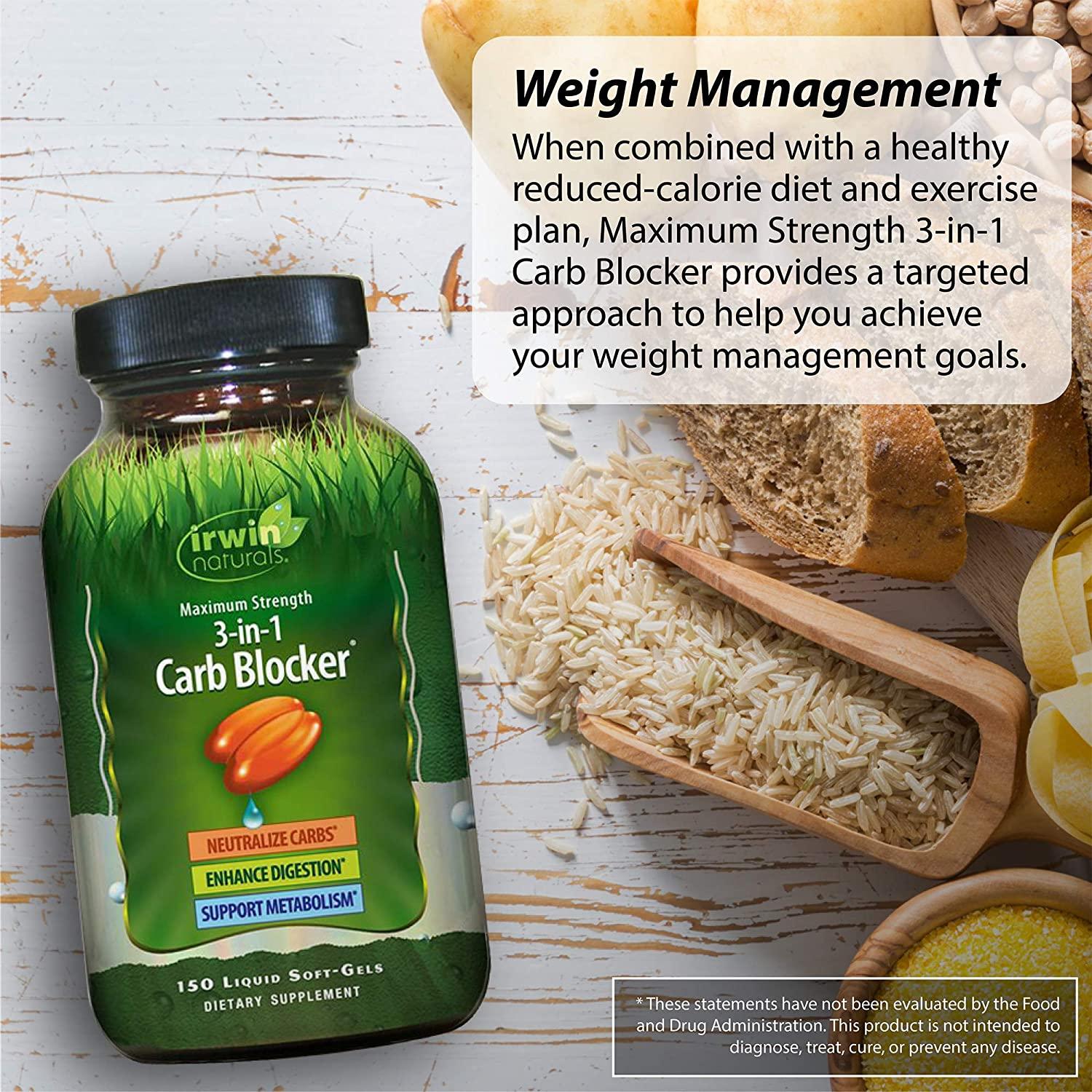 IRWIN NATURALS Maximum Strength 3-in-1 Carb Blocker by IRWIN NATURALS