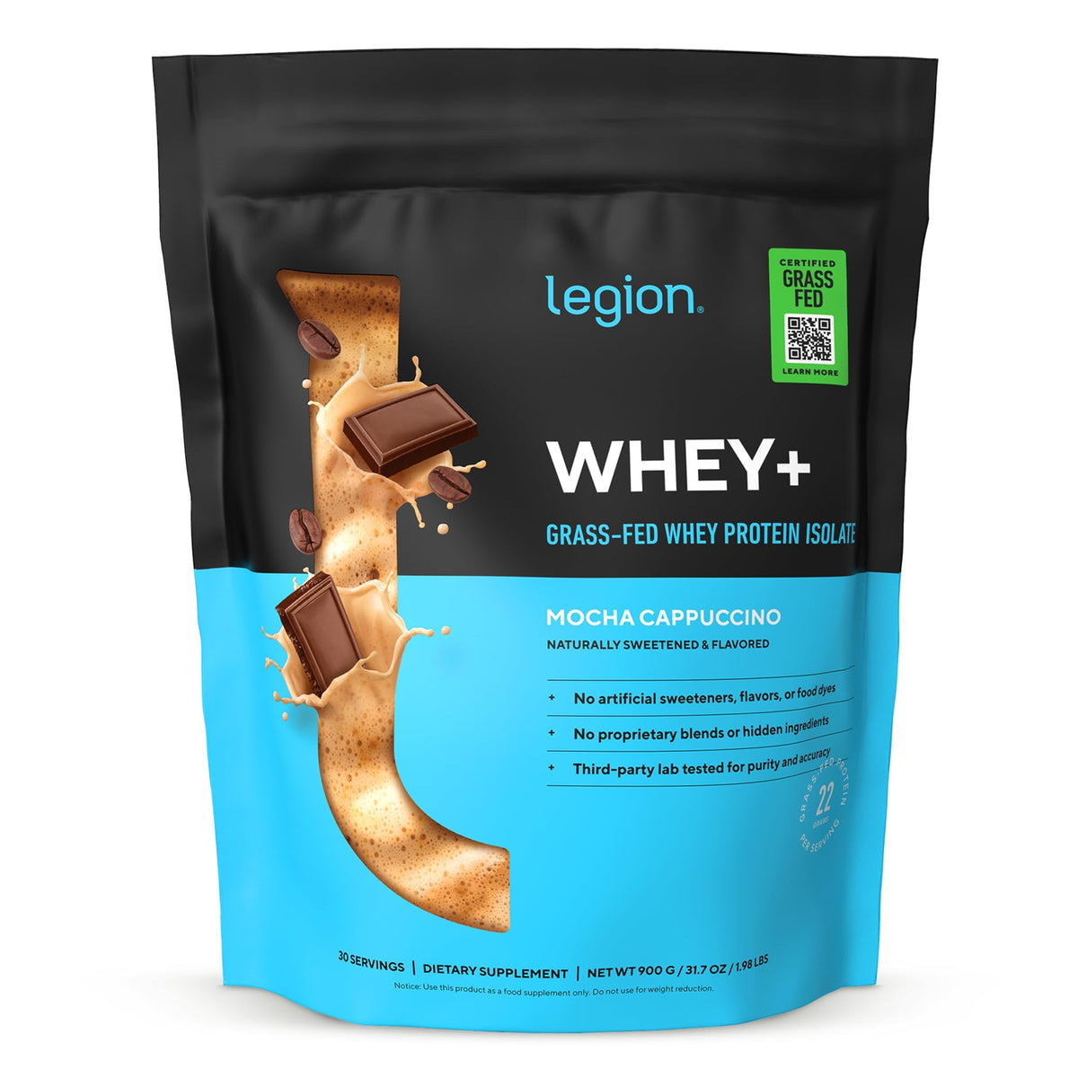 Legion Whey+ Grass-Fed Whey Protein Isolate