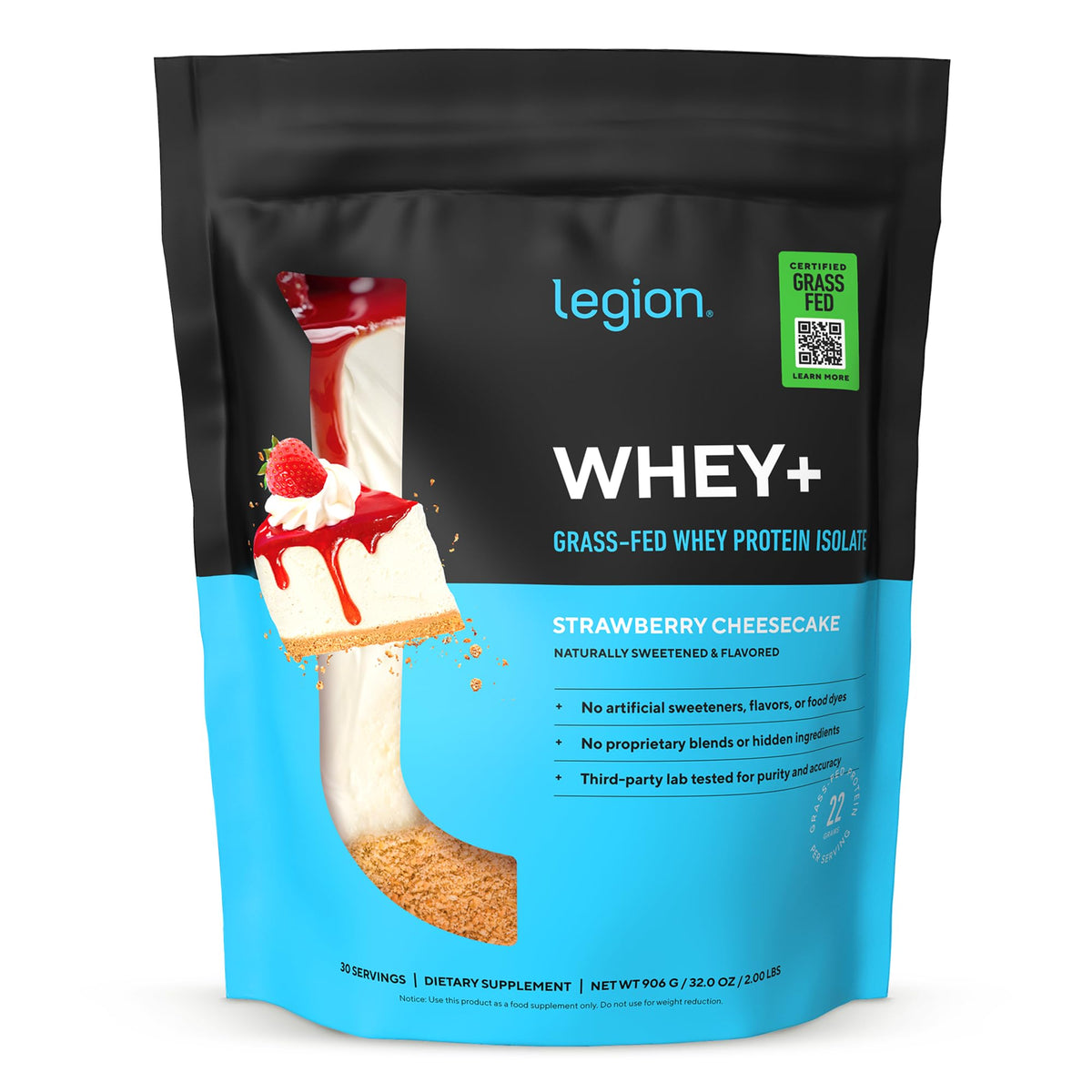 Legion Whey+ Grass-Fed Whey Protein Isolate