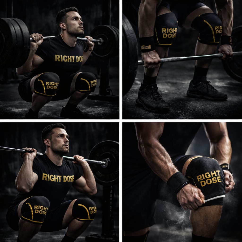 7mm Neoprene Knee Sleeves for Athletes with Compression and Joint Support - Right Dose supplements