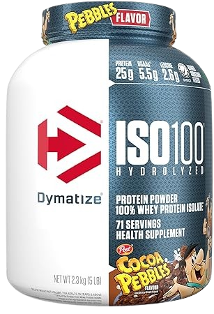 Dymatize ISO 100 Whey Protein Isolate For Athletes Fast Absorbing Recovery 25 g Protein Per Serving by DYMATIZE