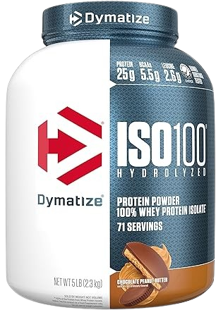 Dymatize ISO 100 Whey Protein Isolate For Athletes Fast Absorbing Recovery 25 g Protein Per Serving by DYMATIZE