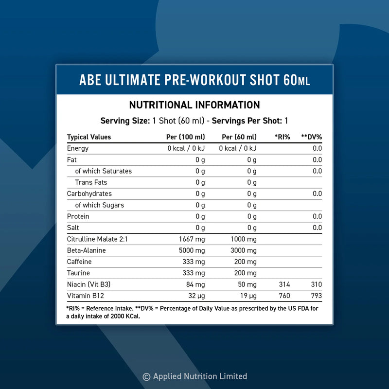 ABE ULTIMATE PRE WORKOUT SHOT by APPLIED NUTRITION