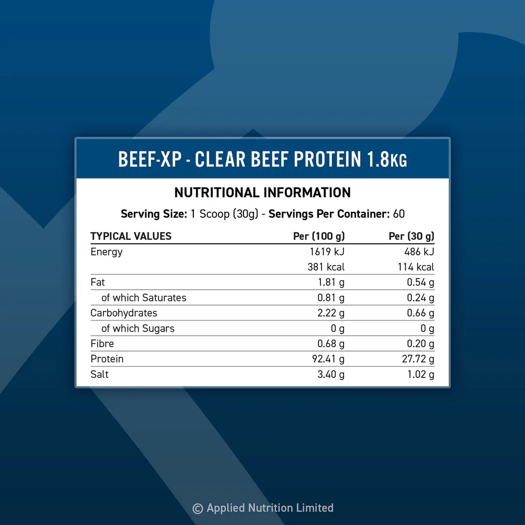 Beef Protein Isolate From BEEF-XP For Lean Muscle Growth, 27g Protein Per Serving, Athletes by APPLIED NUTRITION