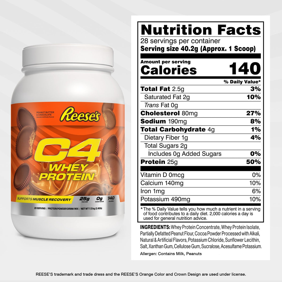 Nutrition Facts - C4 Protein Powder 814G