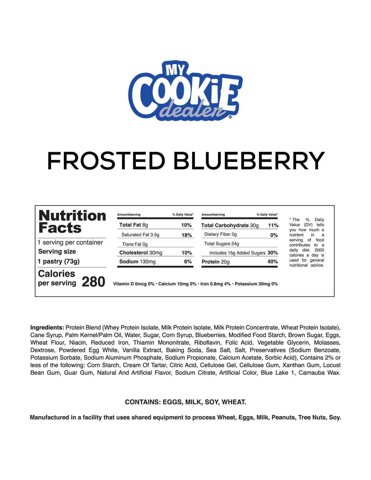 Blueberry Bliss Protein Pie - 20g Protein, Delicious & Nutritious by MY COOKIE DEALER
