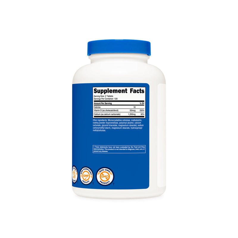 Nutrition Facts - Nutricost Calcium + Vitamin D3