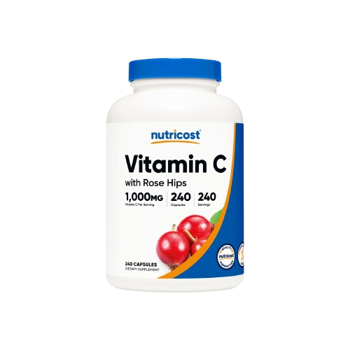 Nutricost Vitamin C with Rose Hips Capsules by NUTRICOST