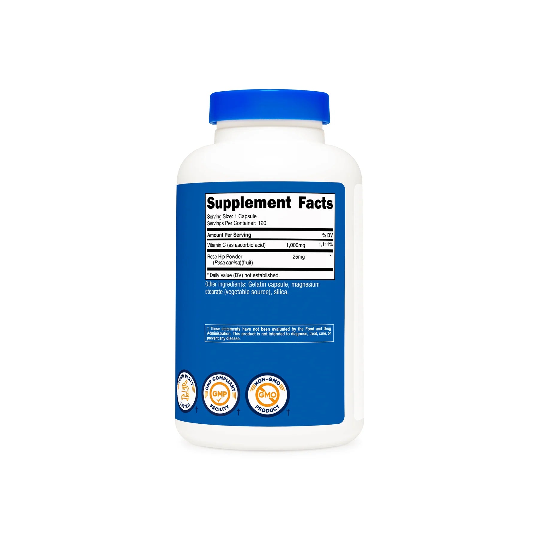 Nutricost Vitamin C with Rose Hips Capsules by NUTRICOST