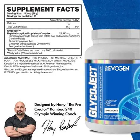 EVOGEN GLYCOJECT UNFLAVORED - 1000 GRAMS by EVOGEN