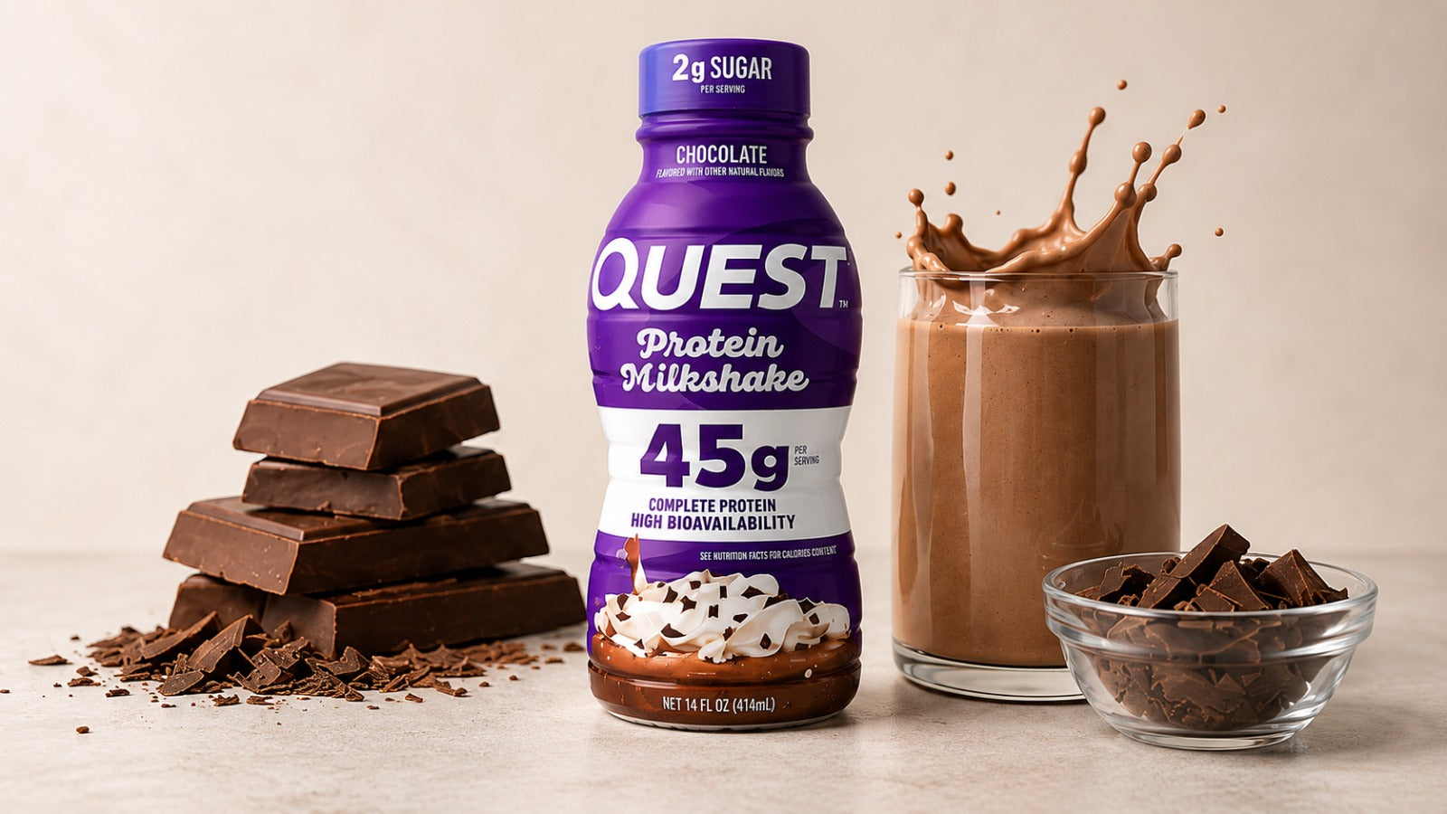 Quest Protein Milkshake – 45g Protein Product Description by QUEST NUTRITION