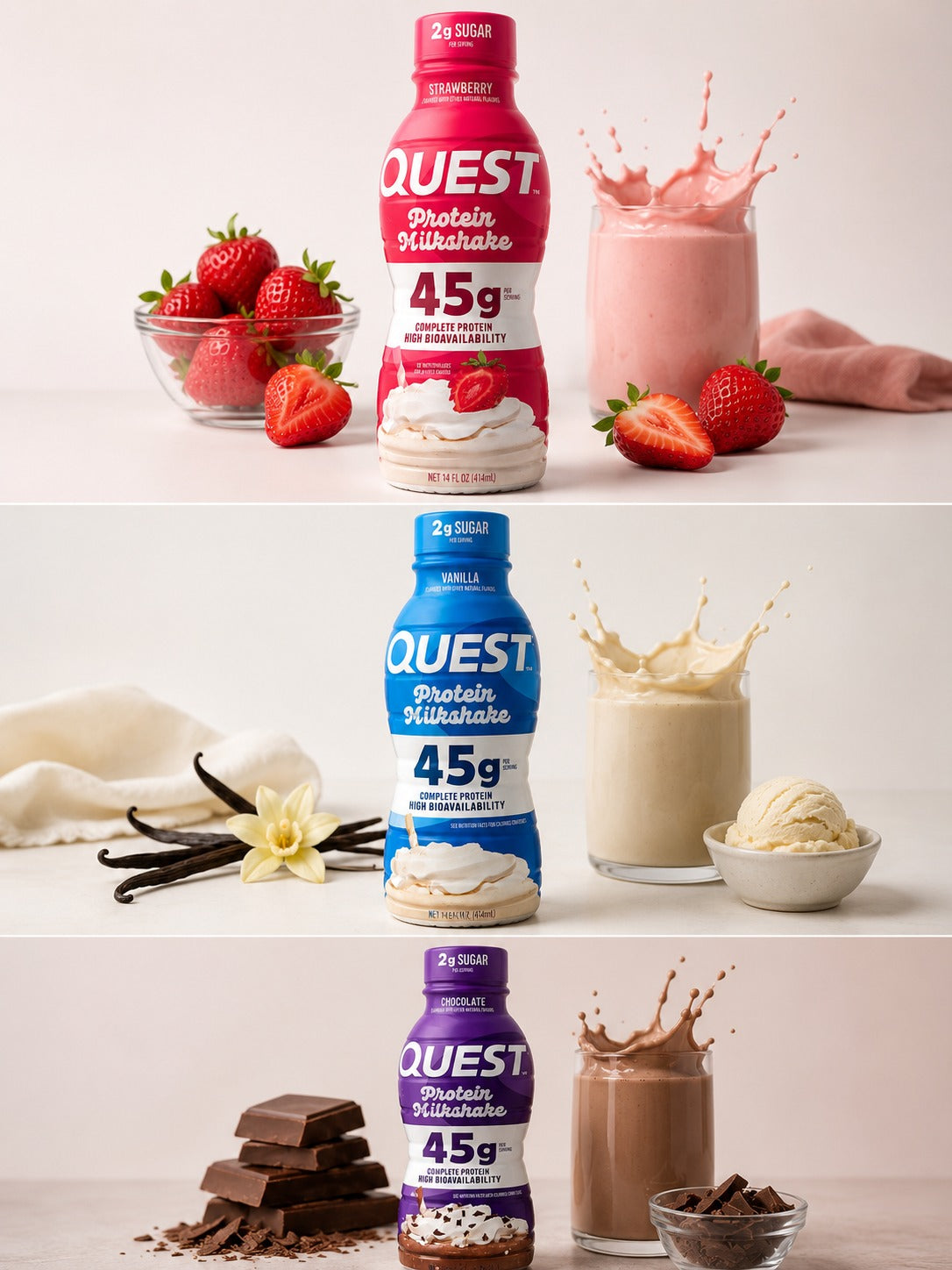 Quest Protein Milkshake – 45g Protein Product Description by QUEST NUTRITION