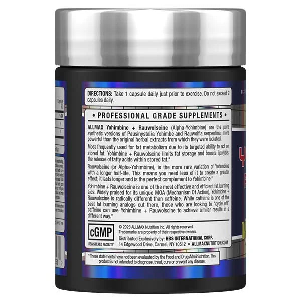 ALLMAX Yohimbine+Rauwolscine (Alpha-Yohimbine)