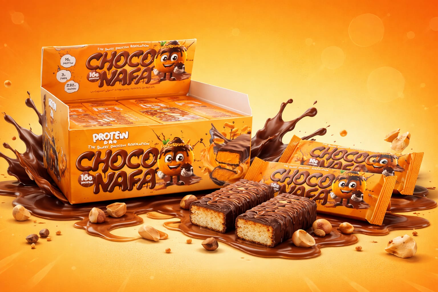 Choco Nafa Protein Bar 4 Plus 1 Free Of Your Choice - Right Dose supplements