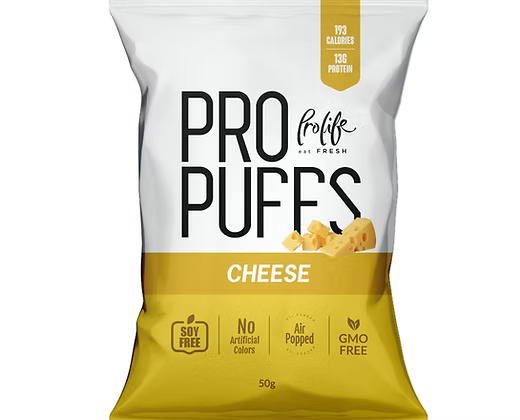 Prolife Pro Puffs High Protein Snack Gluten Free No Added Sugar NonFried For Gym Goers by PRO LIFE