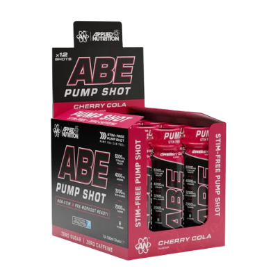 APPLIED NUTRITION Caffeine-Free Cherry Cola Pump Shot For Athletes By ABE Stim-Free Clean Energy And Peak Pump by APPLIED NUTRITION