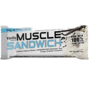 Muscle Sandwich Protein Bar Peanut Butter Crunch Whey 14g For Active Lifestyles by MUSCLE SANDWICH