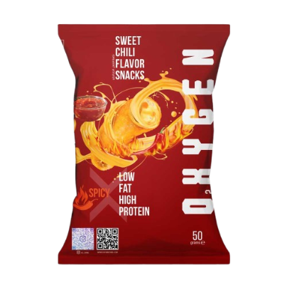Oxygen High Protein Snacks For Gym Goers Low Fat Spicy Barbecue Crunch Pre Or Post Workout by OXYGEN