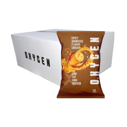 Oxygen High Protein Snacks For Gym Goers Low Fat Spicy Barbecue Crunch Pre Or Post Workout by OXYGEN