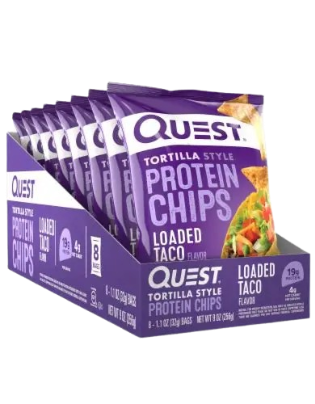 Quest Tortilla Style Protein Chips Spicy Lime 20g Protein Low Sugar Low Carb Post Workout Snack For Fitness Enthusiasts by QUEST NUTRITION