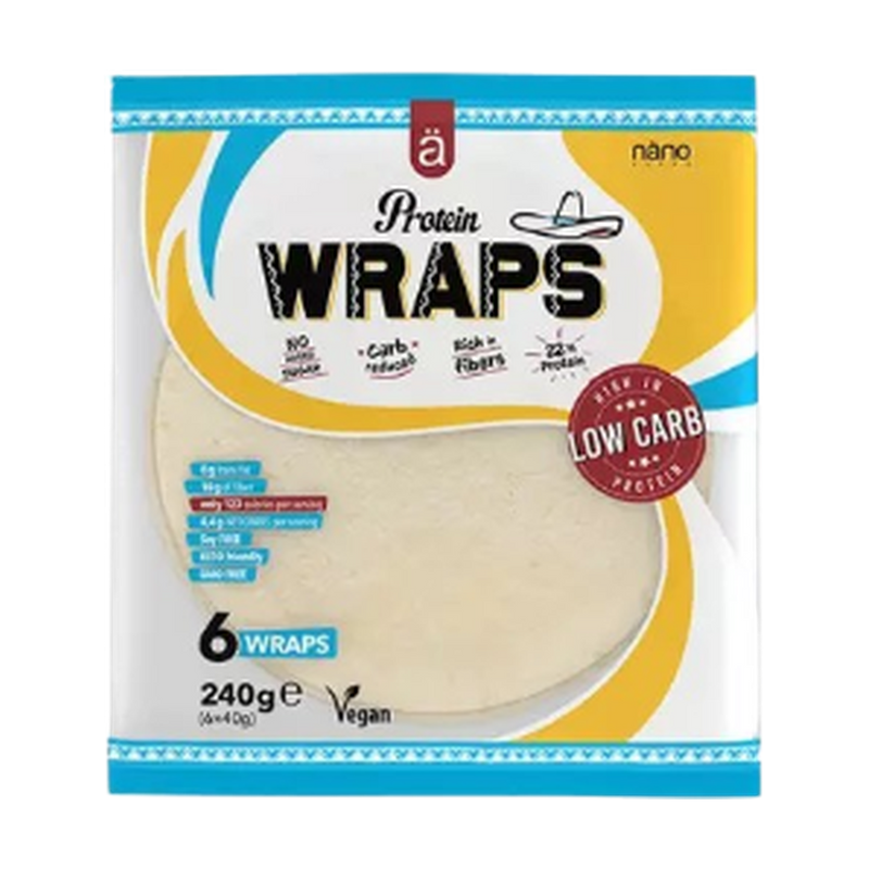 Nanosupps Protein Wrap Wheat Flour Tortilla For Fitness Enthusiasts High Protein Low Carb Fuel by NANO SUPPS