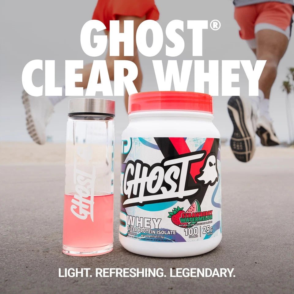 Ghost Clear Whey Protein Isolate 25 Grams Per Scoop Light Refreshing Drink - Right Dose supplements