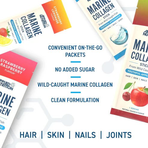 Marine Collagen Sticks Applied Nutrition For Women Radiant Skin Daily Beauty Ritual by APPLIED NUTRITION