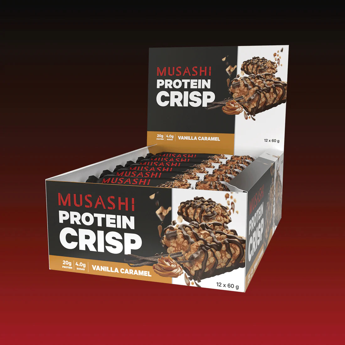Protein Crisp Bar 60g (Box of 12 Bars)20g protien by musashi