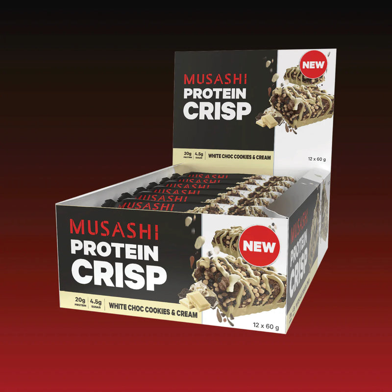 Protein Crisp Bar 60g (Box of 12 Bars)20g protien by musashi