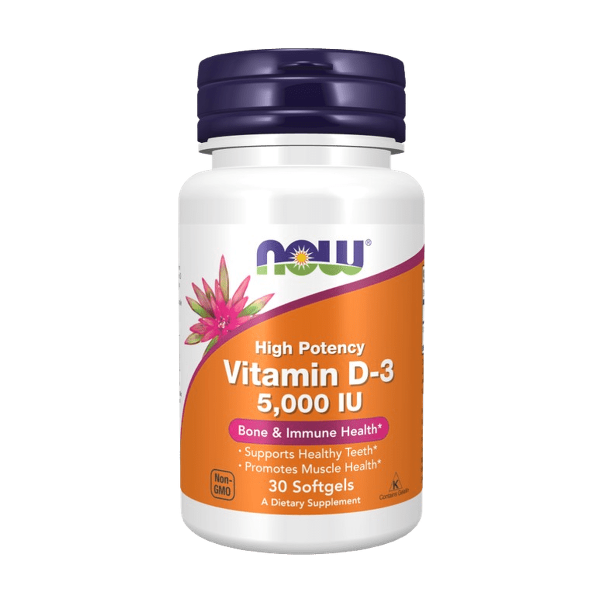 NOW Foods Vitamin D3 5000 IU Softgels For Immune Support And Bone Health - Right Dose supplements
