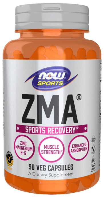 NOW Foods ZMA Veg Capsules Zinc Magnesium Vitamin B6 For Sleep And Recovery - Right Dose supplements