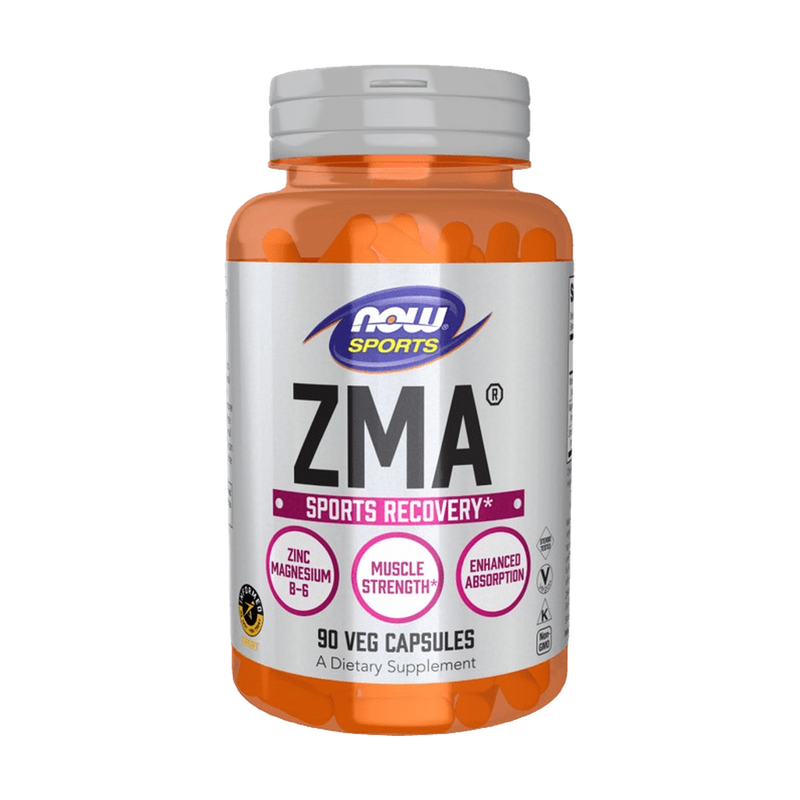 NOW Foods ZMA Veg Capsules Zinc Magnesium Vitamin B6 For Sleep And Recovery - Right Dose supplements