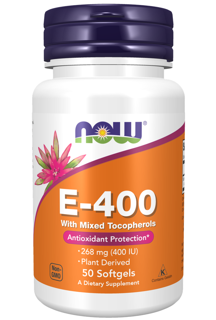 NOW Foods Vitamin E-400 IU Softgels – 100 Softgels