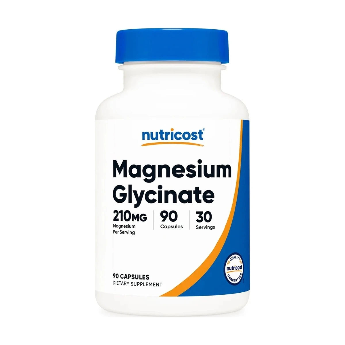 Nutricost Magnesium Glycinate 210mg Per 3 Capsules 90 Count - Right Dose supplements