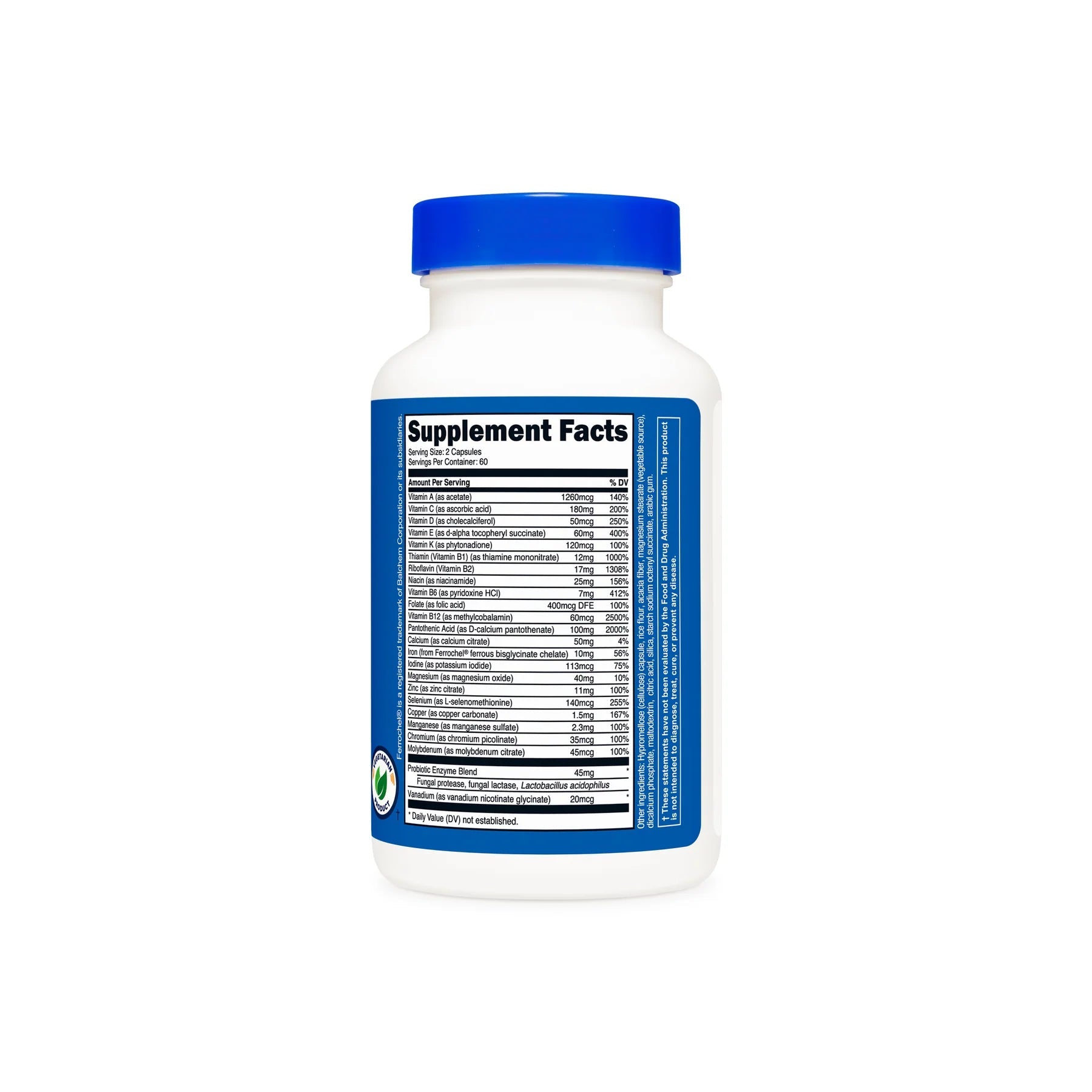 Nutricost Multivitamin Capsules 1300mg Per Serving 120 Count Bottle - Right Dose supplements