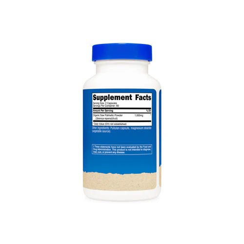 Nutricost Organic Saw Palmetto Capsules 1000mg Prostate and Urinary Health - Right Dose supplements