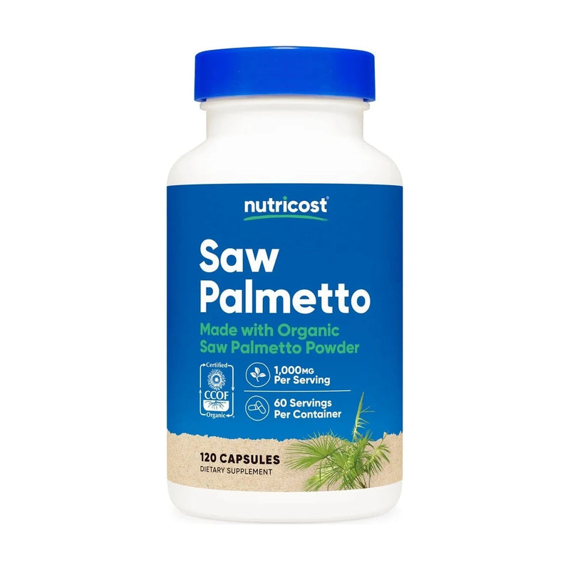 Nutricost Organic Saw Palmetto Capsules 1000mg Prostate and Urinary Health - Right Dose supplements