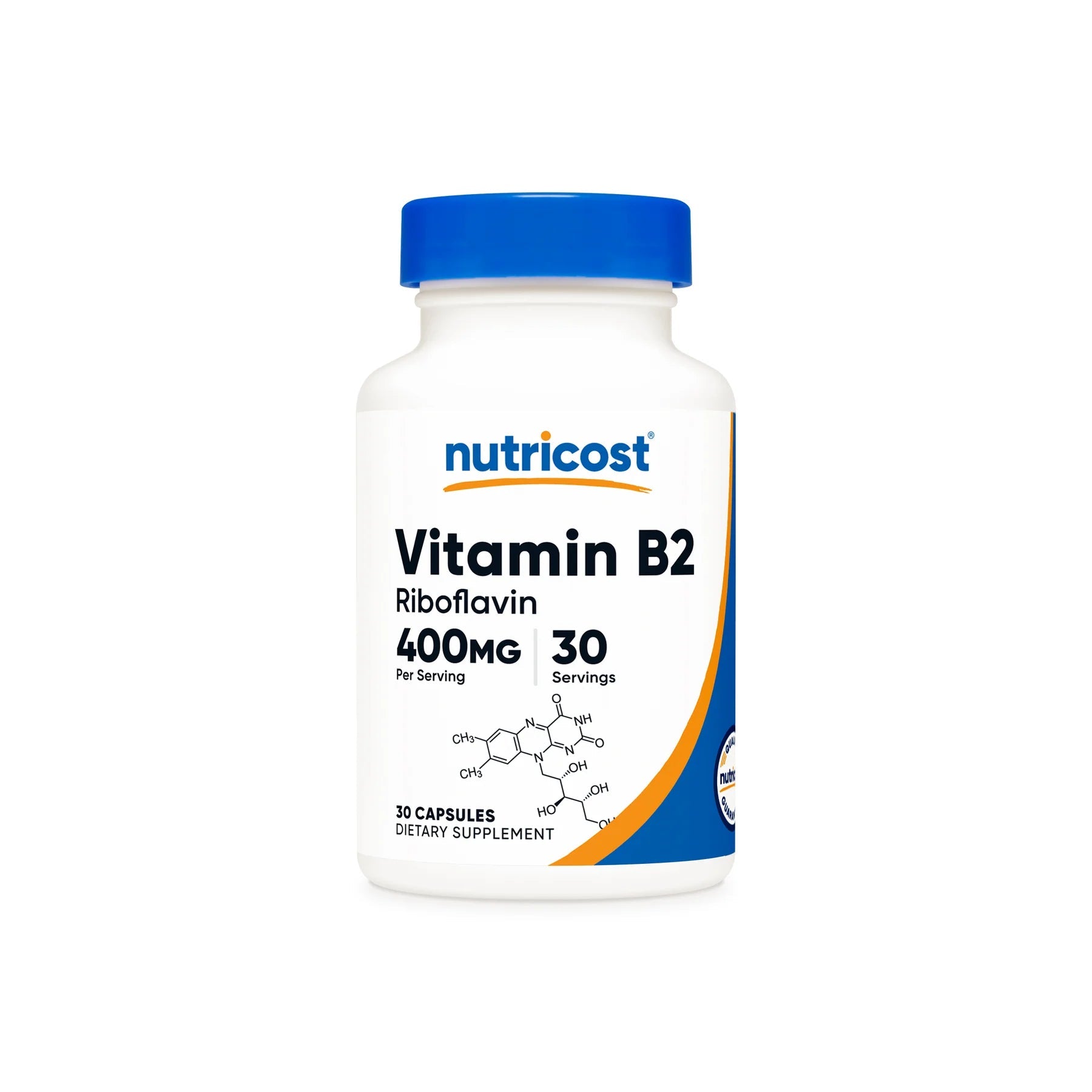 Nutricost Vitamin B2 Riboflavin Capsules Dietary Supplement For Energy Support - Right Dose supplements