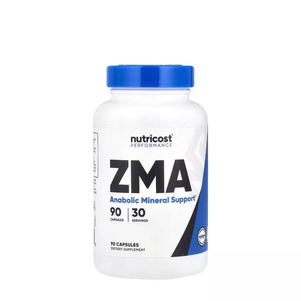 Nutricost ZMA 90 Capsules Zinc Magnesium Vitamin B6 Recovery Sleep Performance - Right Dose supplements