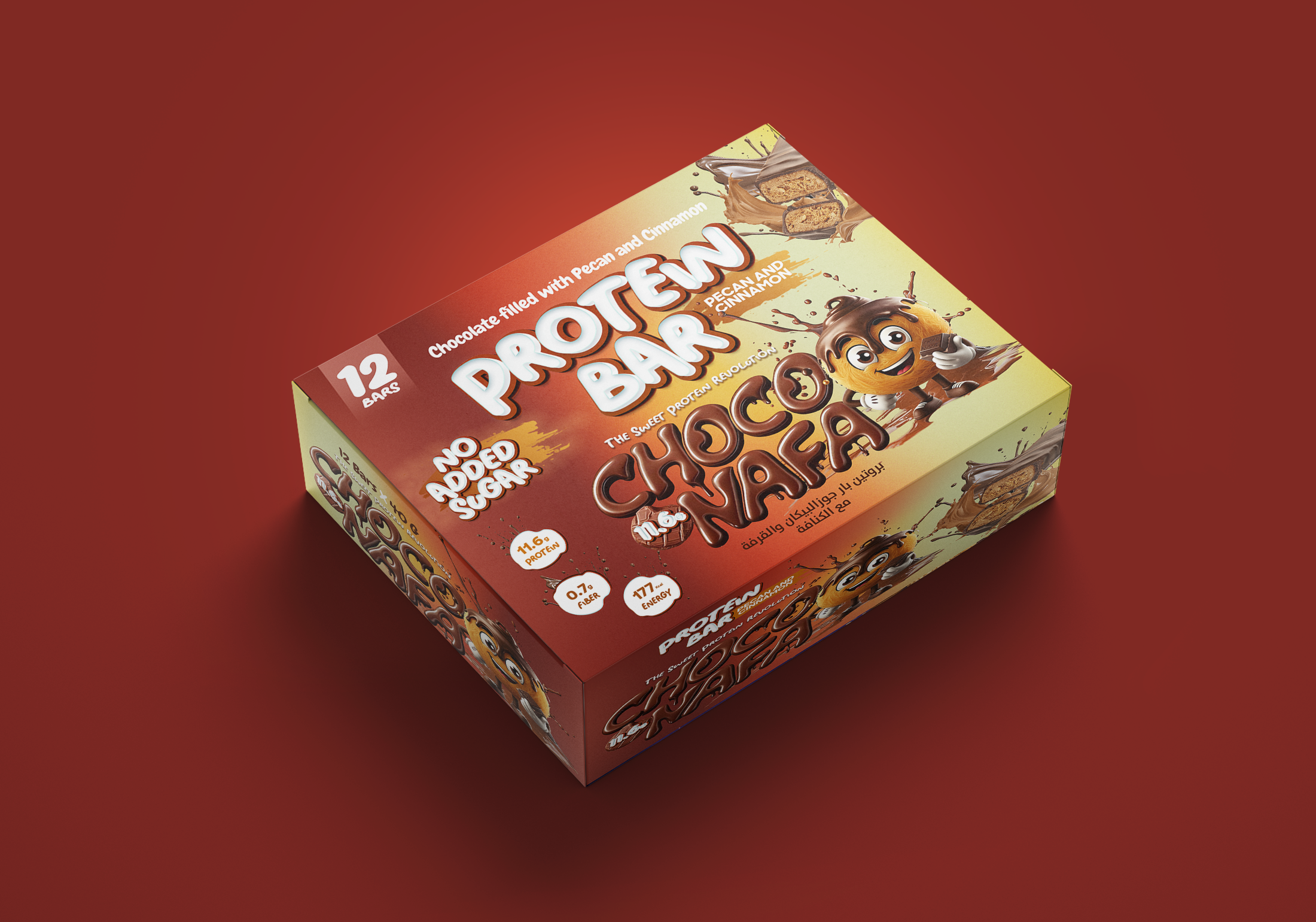 Choco Nafa Protein Bar Pecan Cinnamon High Protein Snack For Fitness Enthusiasts by CHOCONAFA