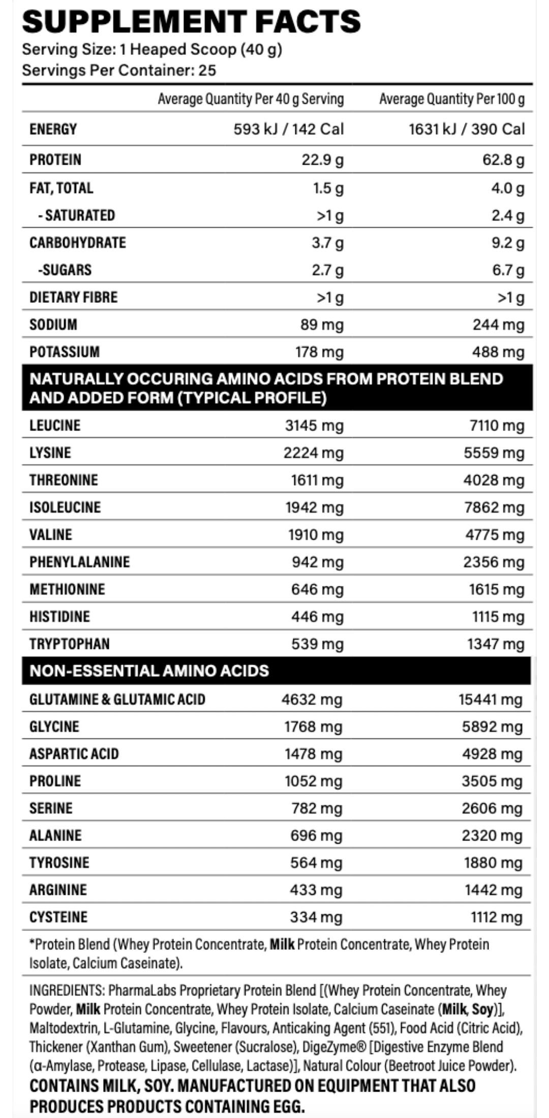 Pharma Labs Protein 910G Whey Protein Blend 23g Per Serving For Athletes Supports Muscle Growth And Fast Recovery by PHARMALABS
