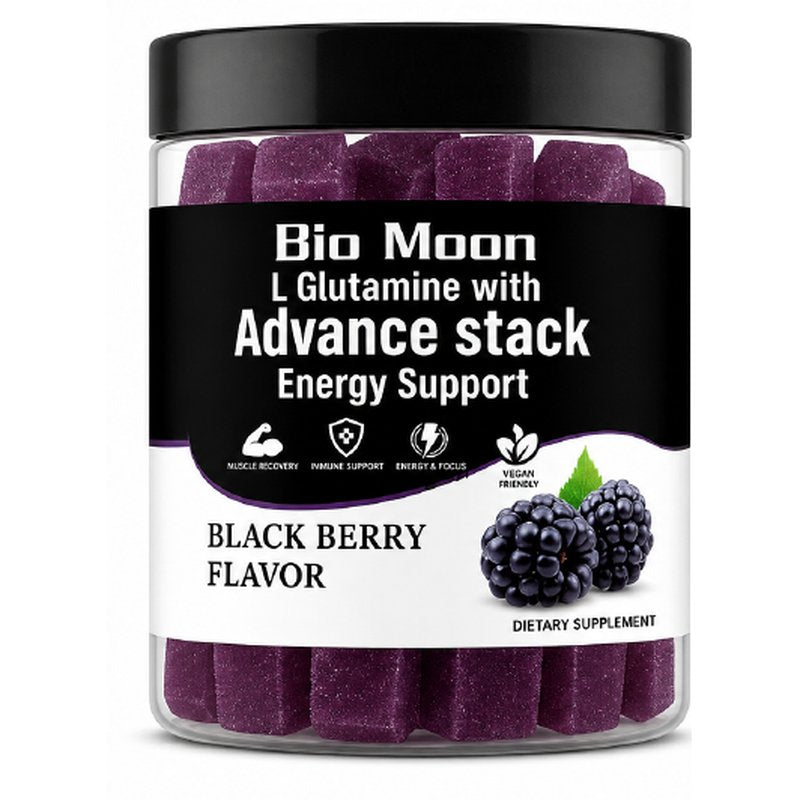 Bio Moon L-Glutamine Advance Stack Gummies Black Berry