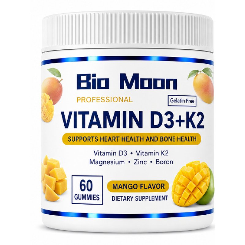Bio Moon Vitamin D3 + K2 Gummies 60 Gummies Mango