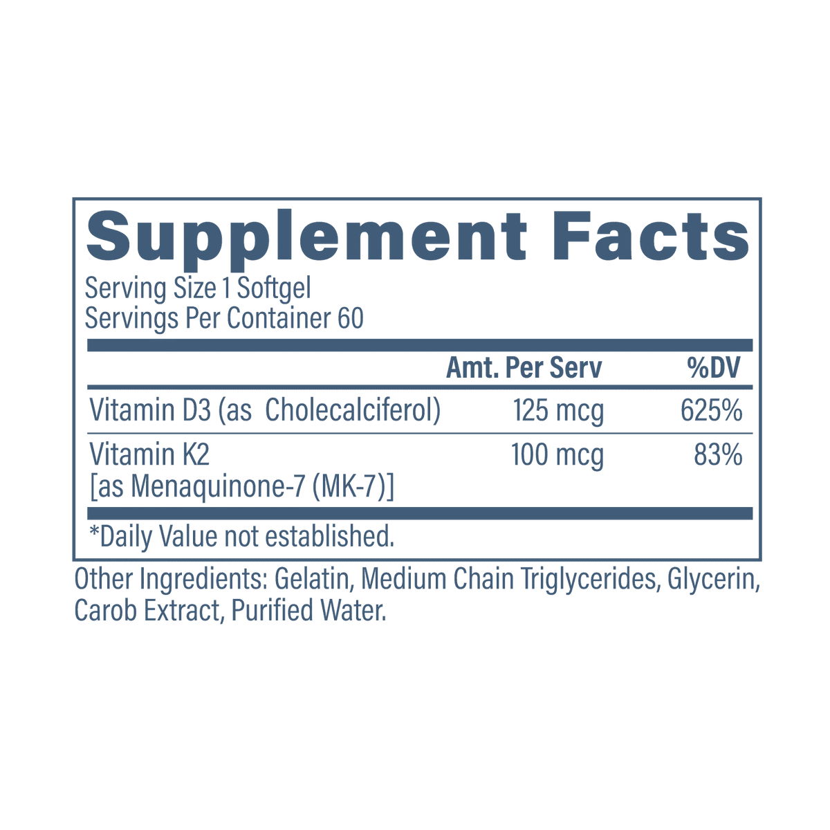 REVIVE Vitamin K2 & D3 60CAPS by REVIVE MD