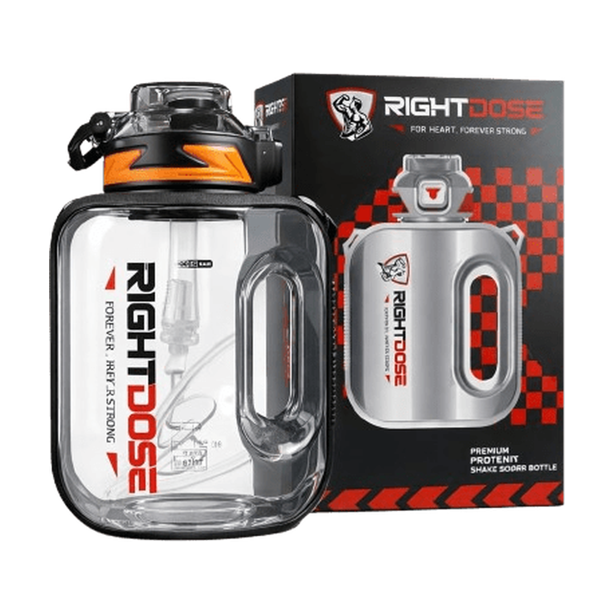 Right Dose 2100ML Water Bottle Large Capacity Hydration For Training - Right Dose supplements