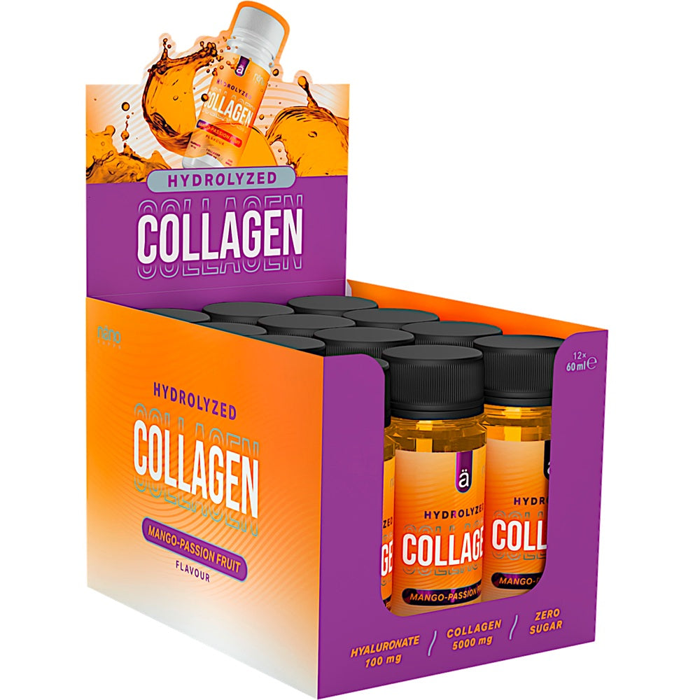 NanoSupps Collagen Shot Mango Passion Fruit Ready To Drink For Beauty Lovers Skin Support And Hydration by NANO SUPPS