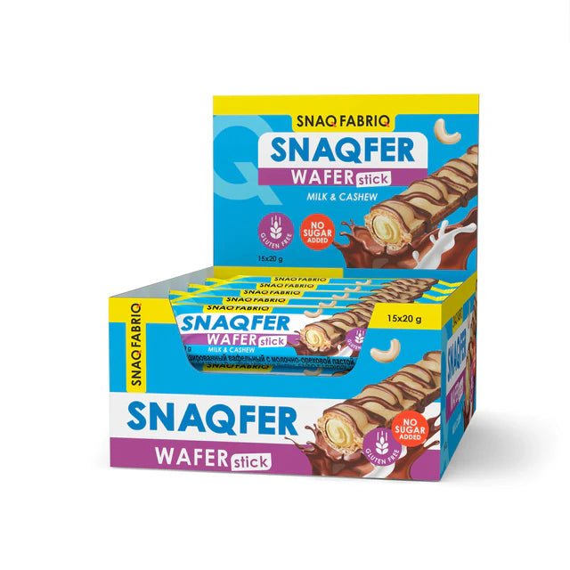 Snaqfer Gluten Free Wafer Sticks 20g Pack Of 15 Snacks - Right Dose supplements